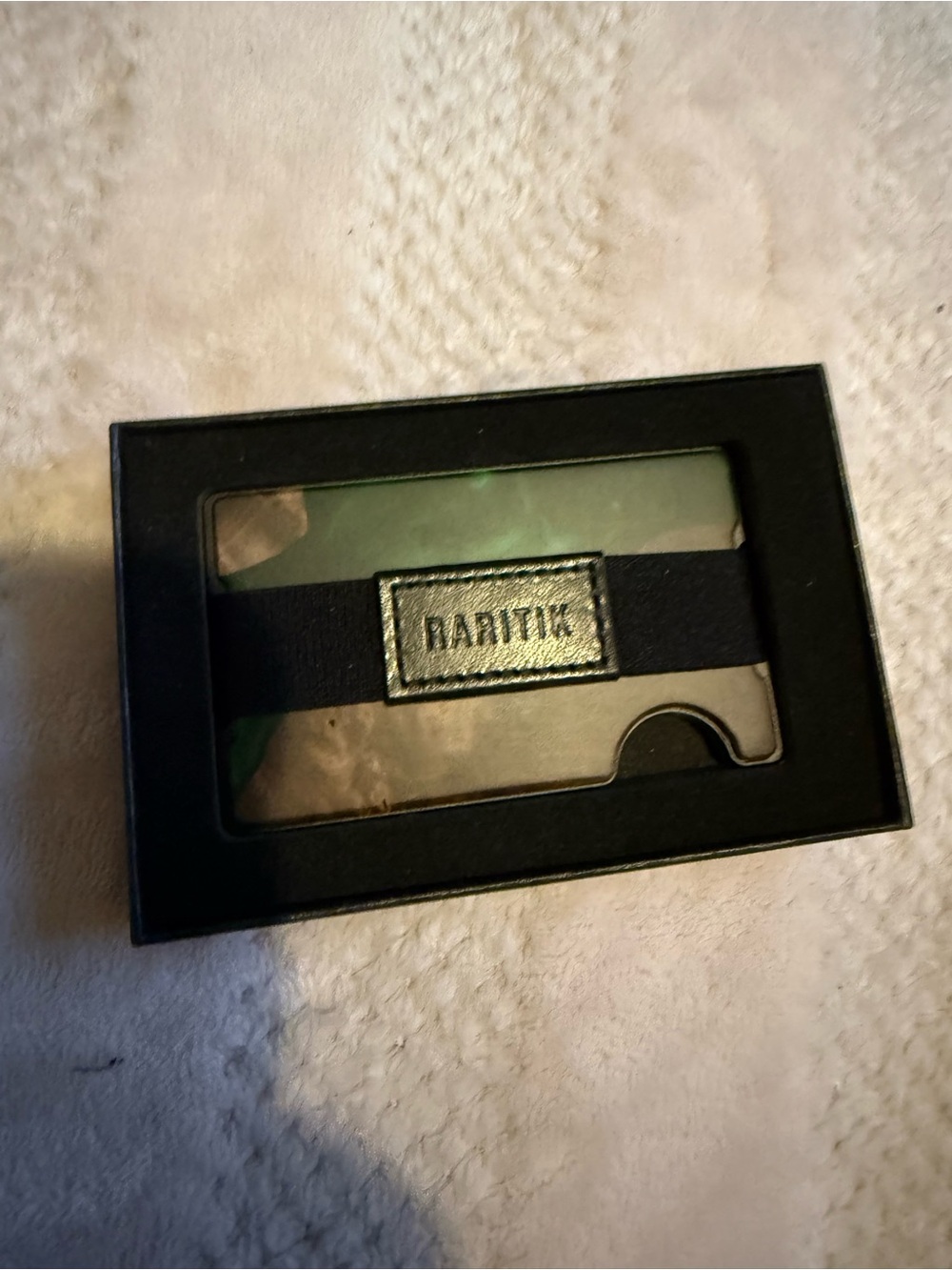 Raritik Metal Card Holder in Reflective Silver